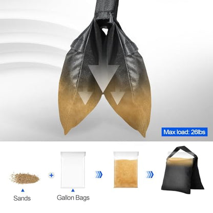 EMART 4 Pack Sand Bags for Weight, Heavy Duty Sandbags for Light Stand Tripod, Photography Equipment, Canopy Weights, Pop Up Tent, Umbrella Base, Backdrop Stand, Camping, Fishing Chair, Sports