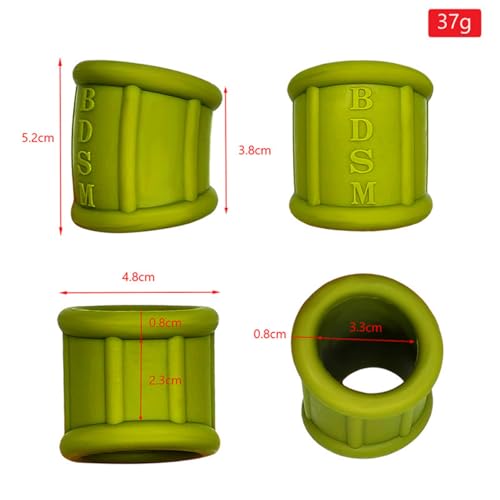 Silicone Cock Ring Ball Testicle Stretcher for Men-UFZ140(3pcs-Green) - color: 3pcs-green