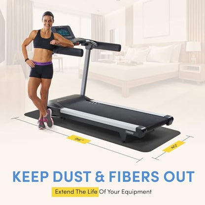 LifeSpan Fitness Exercise Large Black Equipment Mat for Under Treadmill, Rowing Machine, Elliptical, Fitness Equipment, Home Gym Floor Protection