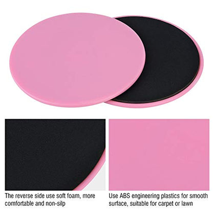Fitness Disc Sliding Disc Fitness Equipment Sport Full Body Workout for Sliders Gym (Pink)
