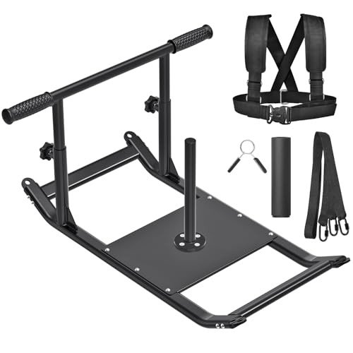 Kipika Weight Sled, Workout Sled, Fitness Strength Training Sled, Speed Training Sled for Athletic Exercise, Speed Improvement, Easily Through Obstacles, Suitable for 1" & 2" Weight Plate - color: E- Black