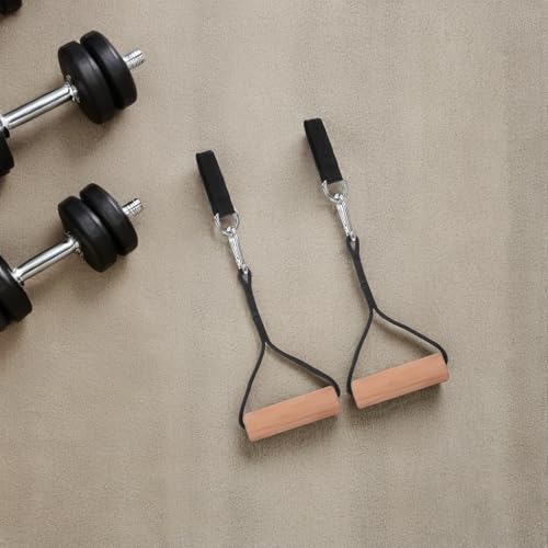 BESPORTBLE Gymnastics Rings with Adjustable Straps, Premium Wood Pull-up Training Bars, Outdoor Calisthenics Equipment for Arm Strength and Muscle Workout, 1 Pair for Home and Gym Use