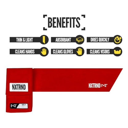 Nxtrnd Streamer Football Towel, Thin Sports Towel, Dries Hands & Football Accessories (Red) - color: Red