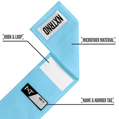 Nxtrnd Streamer Football Towel, Thin Sports Towel, Dries Hands & Football Accessories (Columbia Blue) - color: Columbia Blue