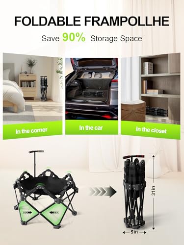 Hip Abductor Machine & 42" Foldable Mini Trampoline for Women/Men