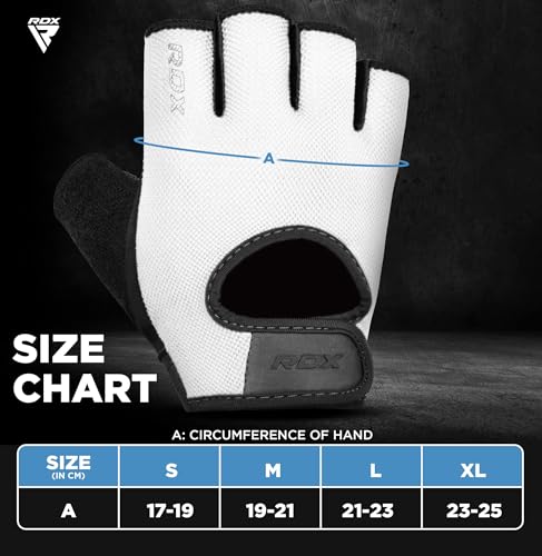 RDX Weight Lifting Gloves Gym Fitness Workout, Anti Slip Palm Protection Half Finger Exercise Glove for Powerlifting Deadlifting Bodybuilding Calisthenics Cycling Rowing Climbing Training, Men Women