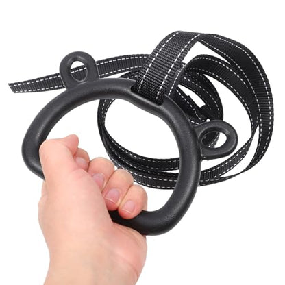 Housoutil Gymnastic Rings Set with Straps, Adjustable Pull up Rings for ’s Indoor Fitness Training and Strength Building, Thickened Sturdy Gym Equipment for Home Use
