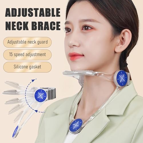 360° Adjustable Neck Collar - Neck Support with Neck Stretcher | Cervical Collar Made of Plastic for Correcting Forward Head Posture and Relieving Neck Pain