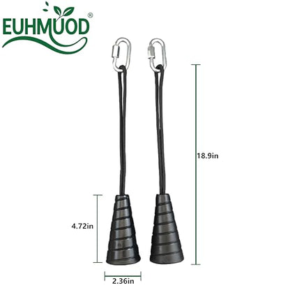 Tricep Rope Attachment & Neutral Grip Handle Set, Compatible with Cable Pull Machines, Suspension Trainers, Pull Up Bars, Resistance Bands, Home Gym Equipment