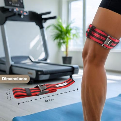 4 Pack Blood Flow Restriction Bands- Booty Bands Occlusion Training Bands for Arm Muscle & Hip Building Without Heavy Weight Lifting, Fast Muscle Growth - Red