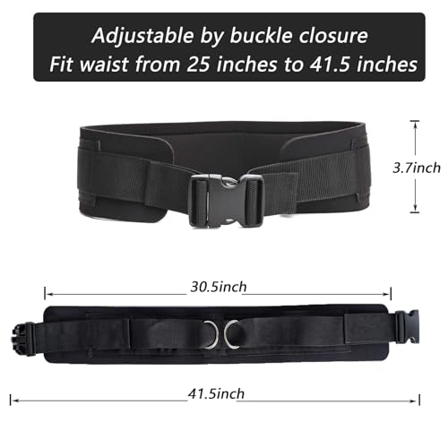 LOOEEL Adjustable Waist Belt Soft Neoprene Padded Belt with 2 Movable Rings for Cable Machines Fitness Exercise Speed Agility Resistance Training
