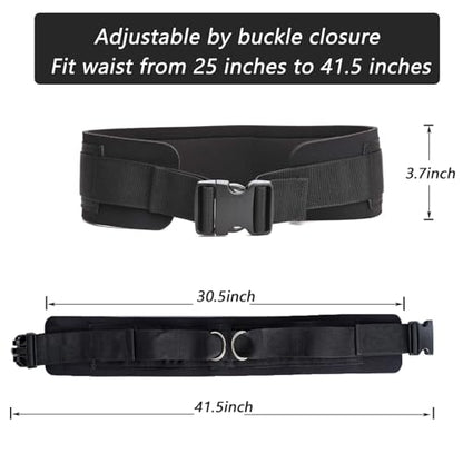 LOOEEL Adjustable Waist Belt Soft Neoprene Padded Belt with 2 Movable Rings for Cable Machines Fitness Exercise Speed Agility Resistance Training