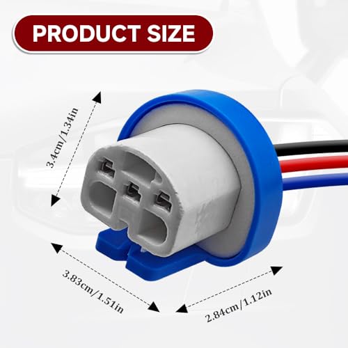 2PCS Wiring Harness, Wiring Harness Extension Socket Adapter, 9004 HB1 HB5 Head Light Harness Bulb Socket, Universal High Tempreture Resistant Socket Car Accessories for Truck Boat