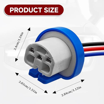 2PCS Wiring Harness, Wiring Harness Extension Socket Adapter, 9004 HB1 HB5 Head Light Harness Bulb Socket, Universal High Tempreture Resistant Socket Car Accessories for Truck Boat