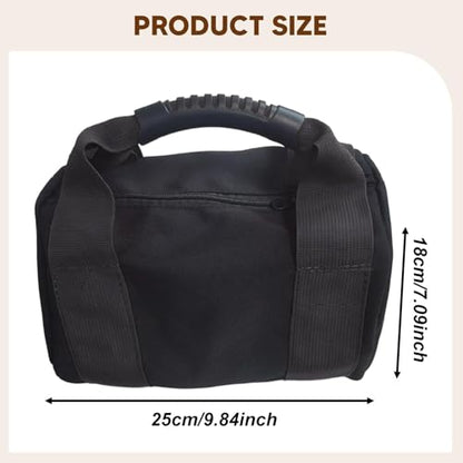 Kettlebell Sandbag Bag Only with Handle - Sand Weights Bag for Functional Fitness, Boxing, Bodybuilding (Sand Not Included) - color: Black