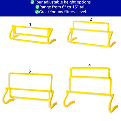 Set of 5 Adjustable Speed Training Hurdles by Trademark Innovations