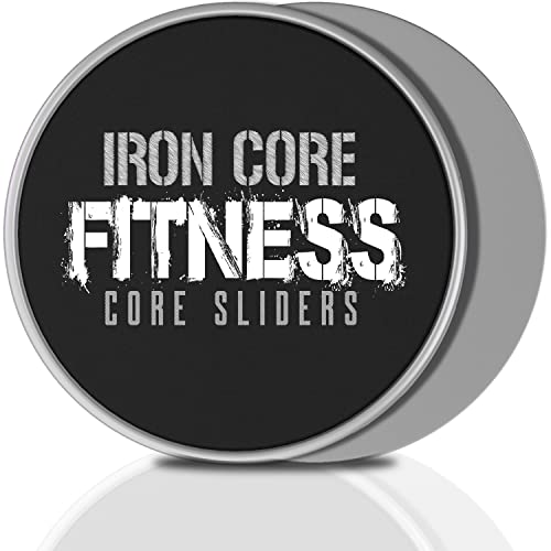 Core Sliders for Working Out, Dual Sided Exercise Gliding Discs for Use on All Surfaces, Ultimate Core Trainer, Light and Portable, Gym & Home Total Body Workout Equipment - color: Charcoal Grey