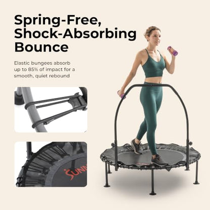 Sunny Health & Fitness 36"/40"/48" Bungee Exercise Trampoline with Handlbar - size: 48" Trampoline
