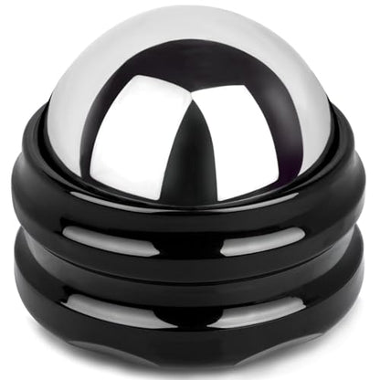 Stainless Steel Massage Roller Ball - Ice Therapy for Muscle Pain Relief, Sore Muscles, and Tension Alleviation Cold & Hot Therapy for Back, Shoulders, Legs, and Calves Myofascial Release Tool - color: Silver