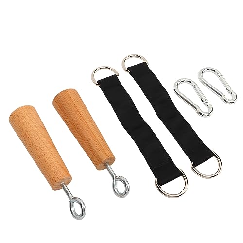 Wooden Pull Up Grips, Durable Beech Wood Strength Trainer, Grip Handles for Home Gym, Upper Body Workouts, Travel Fitness Enthusiasts
