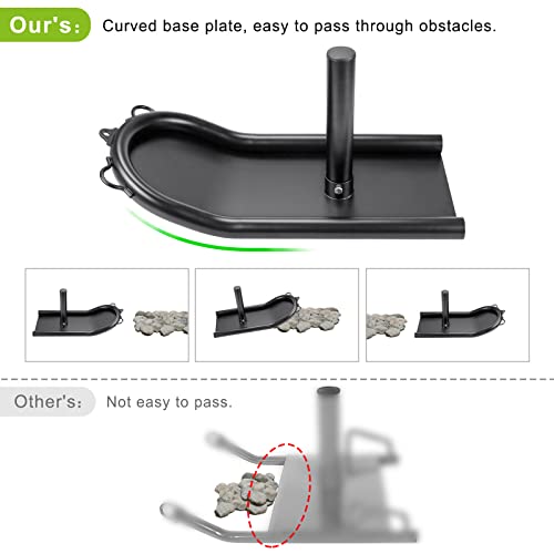 Kipika Weight Sled, Workout Sled, Fitness Strength Training Sled, Speed Training Sled for Athletic Exercise, Speed Improvement, Easily Through Obstacles, Suitable for 1" & 2" Weight Plate - color: B- Black