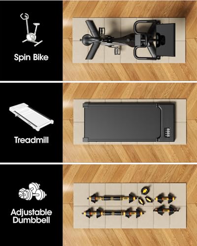 THAILE Treadmill Mat, 68" x 24" x 6mm, Beige Floor Protector - size: 68"L x 24"W x 0.2"Th