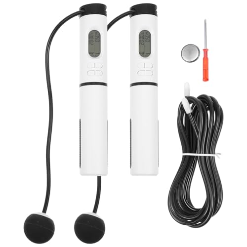 Toddmomy Smart Ropeless Jump Rope with Digital Counter, Cordless Indoor Fitness Skipping Rope, Adjustable Weighted Handle for Workout and Weight Loss Training