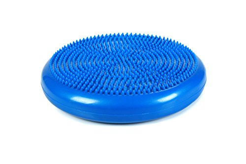 Cando-30-1870B Inflatable Balance Disc for Balance Training, Proprioception, Strengthening Lower Extremities, Posture, Back Pain, Stress Relief, Restlessness & Anxiety Blue, 14” Diameter (Pack of 5) - color: Blue, size: 13.8" diameter (Pack of 5)