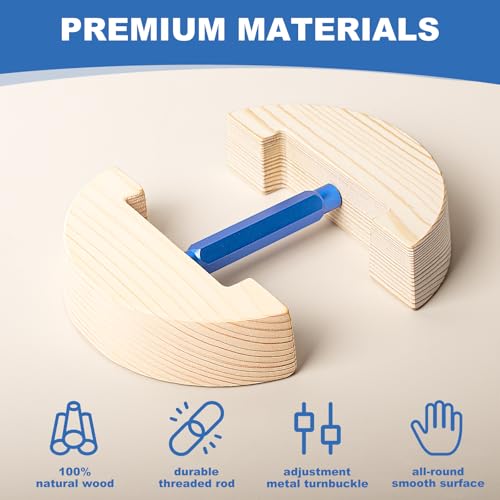 Hat Stretcher for Fitted Hats, Cowboy Hat Stretcher Fitted Hat 7 to 8 1/2, Adjustable Wooden Hat Jack Stretcher Fits All Caps - color: Round Square Blue
