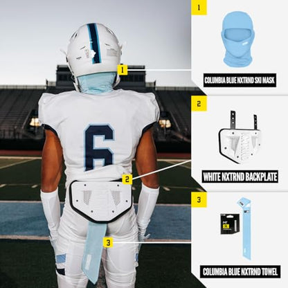 Nxtrnd Streamer Football Towel, Thin Sports Towel, Dries Hands & Football Accessories (Columbia Blue) - color: Columbia Blue