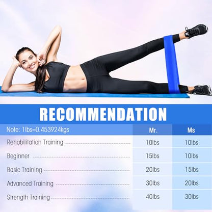 20 Pcs Resistance Bands Resistance Loop Exercise Bands Exercise Equipment Elastic Drap Ring for Women and Men Home Fitness, Gym, Yoga - color: Blue, size: 25-30 lbs