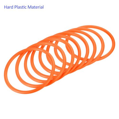 M METERXITY Carnival Toss Rings - Plastic Round Throw Hoops Apply to Parties/Interactive Games - color: Orange, size: 3.35"