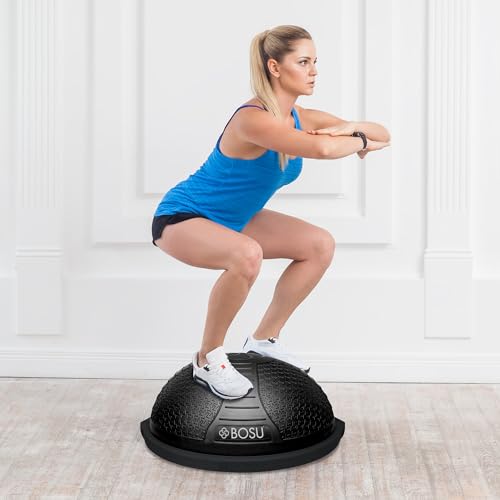 Bosu Pro NexGen 25IN Home Fitness Exercise Gym Balance Trainer with Pump - color: Black