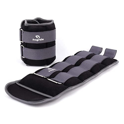 Ankle Weights for Women, Men and Kids - 1/2/3/4/6/8/10/12/15/20 LBS 1 Pair Strength Training Wrist/Leg/Arm Weight with Adjustable Strap for Jogging, Gymnastics, Aerobics, Home Fitness, Physical Therapy - style: 15Lbs Pair (7.5lb x 2) - Grey