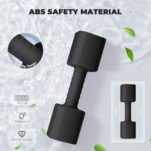 Ragebby Adjustable Dumbbell Set of 2, Weights for Men and Women at Home - color: BLACK, style: 10LB(5LB Pair)