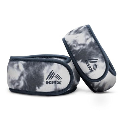 RBX Wrist & Ankle Weights Set (2LB Pair/1LB Each), Adjustable Comfort Fit for Training & Toning - color: Blue Camo