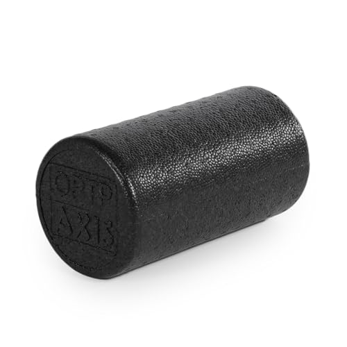 OPTP AXIS Firm Density Foam Roller – Round, Black, 12"L X 6" - color: Black - 12" X 6" Round