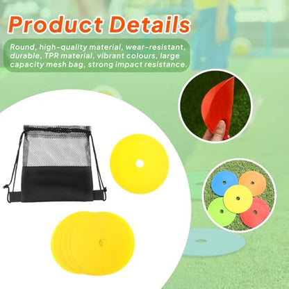Menolana 10Pcs Markers Flat Cones Plates Floor Dots Multipurpose Field Court Markers Flat Discs for Soccer Practice Speed Sports