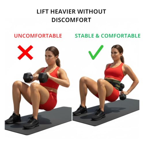 Dumbbell Hip Thrust Belt - Glute Bridge Strap - Lower Body Workout Equipment - Weight Pads Support - Home Gym Accessories Women Men - Squat Dip Pull Up Training Fitness Tool Adjustable Nylon Chain