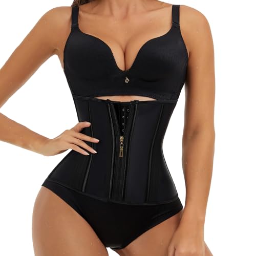 Waist Trainer for Women Latex Corset Shapewear Faja Body Shaper Hourglass Bodysuit, Tummy Control Sport Workout - size: Large