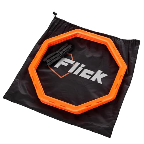 Flick 2 in 1 Octa Speed Rings – Speed Agility Ladder with Hurdle Capability - Multi-Sport Agility Training Equipment – Football Agility Training Set