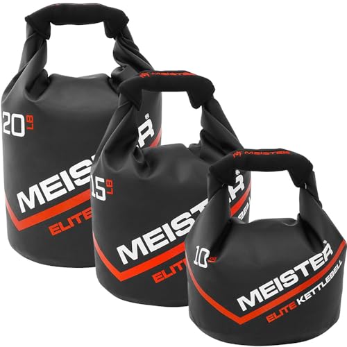 Meister 50lb Elite Fitness Sandbag Package w/ 3 Removable Kettlebells - BK