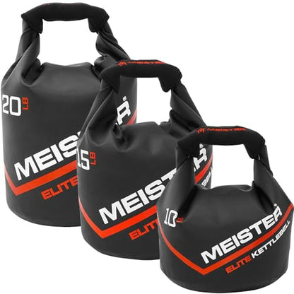 Meister 50lb Elite Fitness Sandbag Package w/ 3 Removable Kettlebells - BK