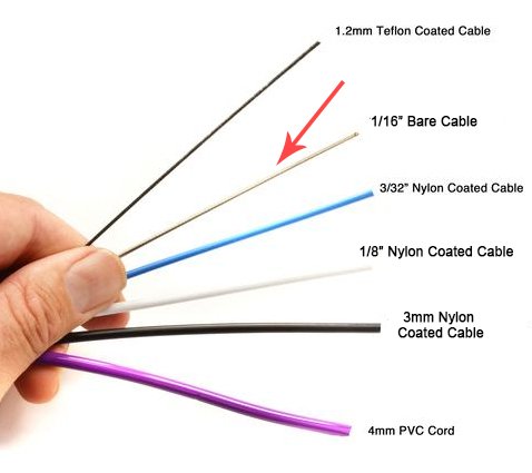 Elite Jumps Bare Wire Replacement Speed Cable, 1/16 in Steel, 10 ft