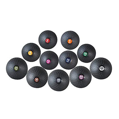PRISP Weighted Medicine Slam Ball - Exercise Ball with Easy Grip Textured Surface