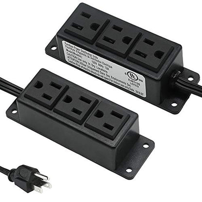 Surface Mounted Power Strip 3 AC Grounded Outlets Mountable Power Strip Socket Adapt to Deak Conference Table Wall Hotel Improvement (3AC) - color: 3AC