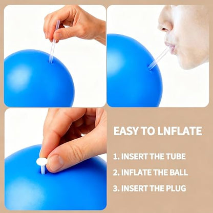 9 Inch Yoga Ball Anti Burst Slip Resistant，Soft Yoga Ball Fitness Ball for Yoga, Core Training, Barre, Stretching at Home Gym & Office