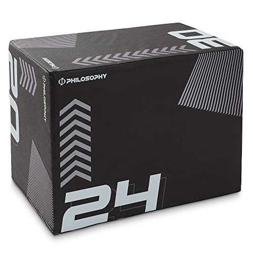 Philosophy Gym 3-in-1 Foam Plyo Box, Soft Plyometric Jump Box for Home Gym, HIIT, Jumps, Step-Ups, Agility and Strength Training