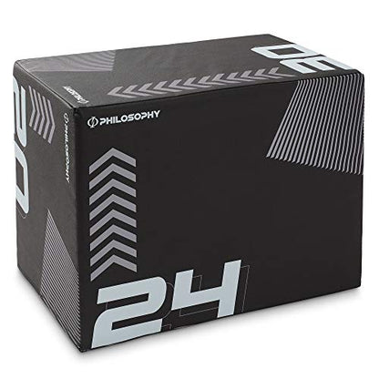 Philosophy Gym 3-in-1 Foam Plyo Box, Soft Plyometric Jump Box for Home Gym, HIIT, Jumps, Step-Ups, Agility and Strength Training
