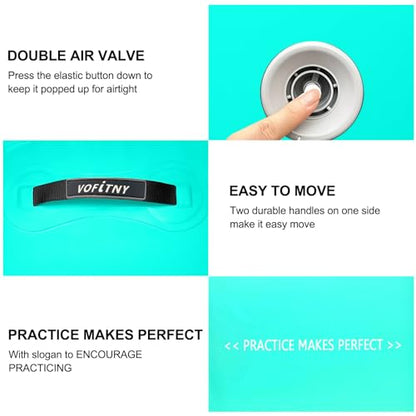 VOFiTNY Gymnastics Air Barrel Tumbling Equipment Back Handspring Trainer - color: Mint nopump, size: 4'L x 3'D